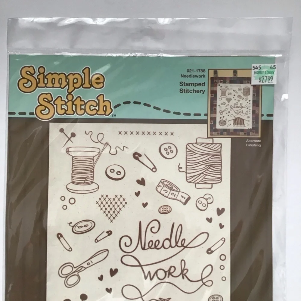 Sewing Theme Simple Stitch NEEDLEWORK Stamped Stitch Kit 11